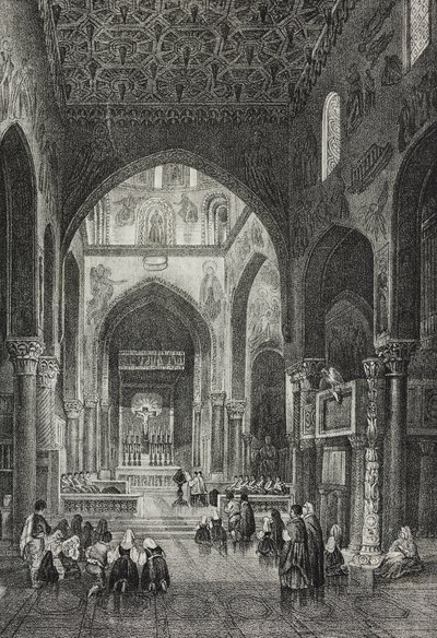 Interior of Palatine Chapel in Palazzo dei Normanni or Royal Palace in Palermo, Sicily, Italy by Salvatore Puglia