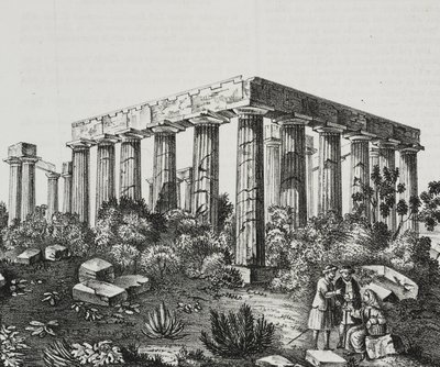 Temple of Apollo on Mount Panellenius, Greece, from Poliorama Pittoresco, No. 40, May 14 by Salvatore Puglia