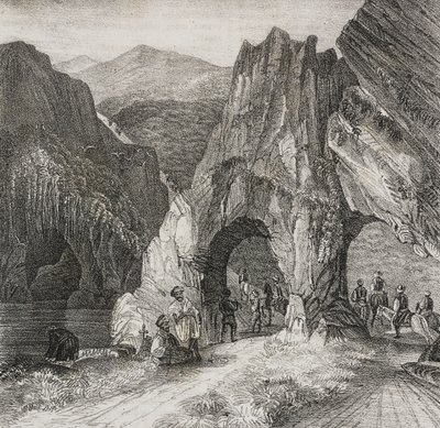 View in the Balkans, lithograph by Salvatore Puglia from Poliorama Pittoresco by Salvatore Puglia