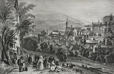 View of Baden, Switzerland (lithograph by Salvatore Puglia from Poliorama Pittoresco, n 29, February 26) by Salvatore Puglia