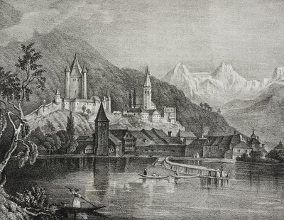 View of Thun, Canton of Bern, Switzerland, from Poliorama Pittoresco, No. 35, April 9 by Salvatore Puglia
