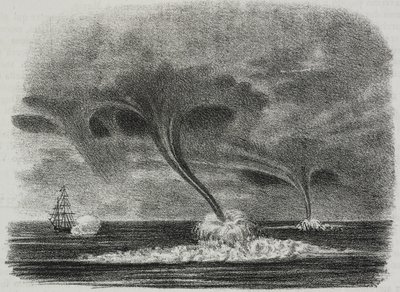 Waterspouts, from Poliorama Pittoresco, No. 48, July 9 by Salvatore Puglia