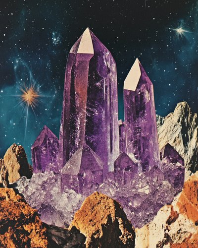 Amethyst Cosmic Landscape by Samantha Hearn