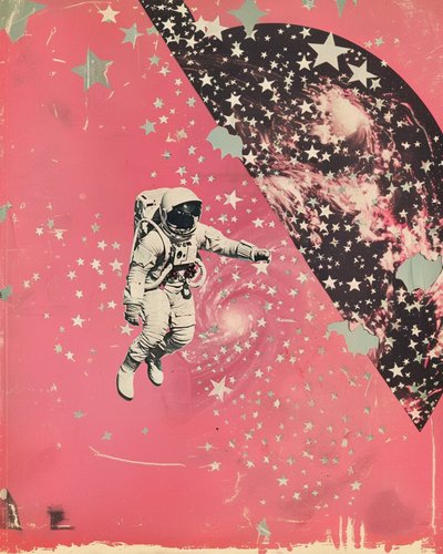 Astronaut Pink Galaxy by Samantha Hearn