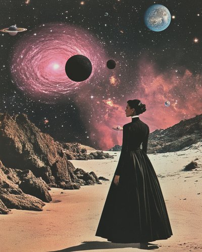 Elegant Traveler Pink Galaxy by Samantha Hearn