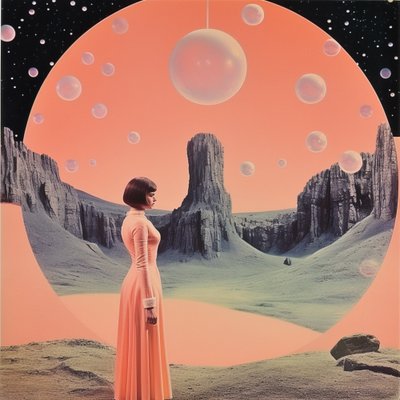 Elegant Woman Alien Sky by Samantha Hearn