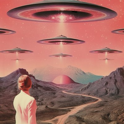 Retro Alien Landscape by Samantha Hearn