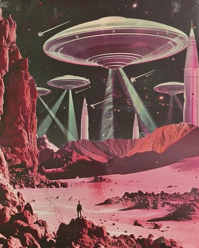 Retro SciFi Invasion by Samantha Hearn