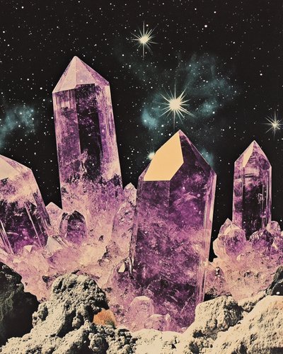 Starry Amethyst Galaxy by Samantha Hearn