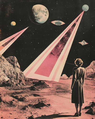 Woman Views Alien World by Samantha Hearn