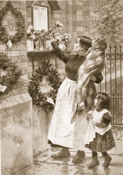 A Gift to a War Shrine by Samuel (after) Begg