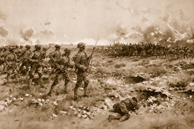 Their last hope: Demoralised German soldiers implore clemency from the advancing British troops by Samuel (after) Begg