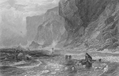 The Storm, with Mordaunt rescuing Cleveland by Samuel (after) Bough