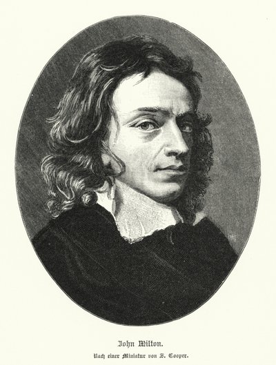 John Milton, English poet by Samuel (after) Cooper