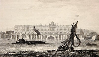 View of Somerset House from the River Thames (engraved by W.B. Cooke) by Samuel (after) Owen