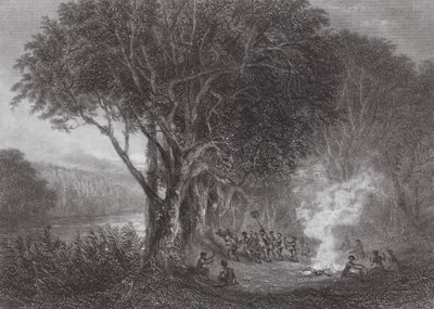 Australia: Carrobboree on the Banks of the Murray by Samuel (after) Prout