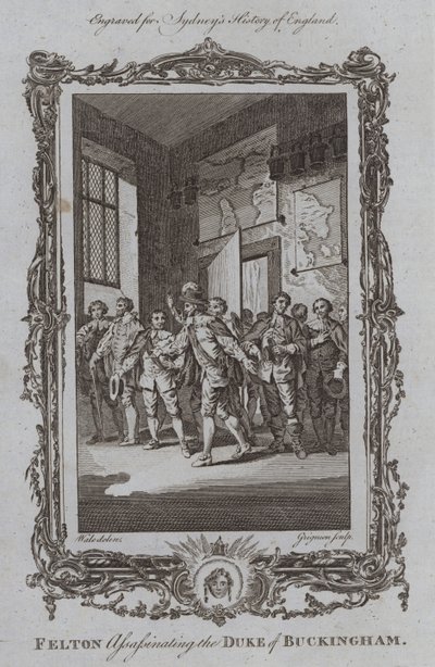 Felton assassinating the Duke of Buckingham by Samuel (after) Wale