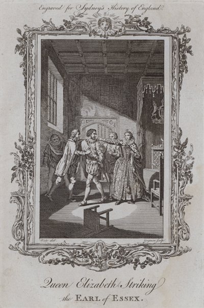 Queen Elizabeth Striking the Earl of Essex by Samuel (after) Wale