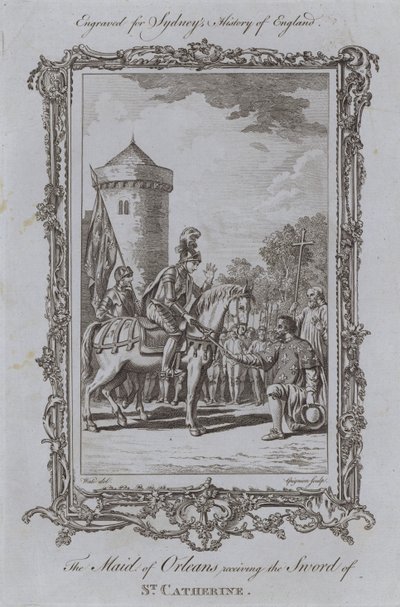 The Maid of Orleans receiving the Sword of St Catherine by Samuel (after) Wale