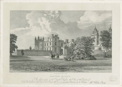 Drayton Bassett - "Drayton Manor" (lithograph) by Samuel A. Rayner