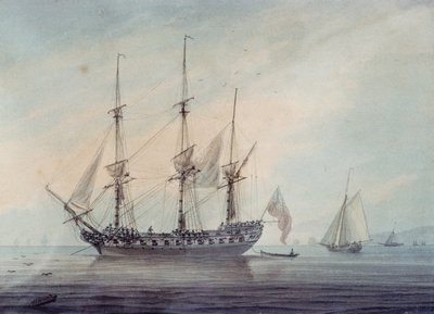 Seascape with a Frigate by Samuel Atkins