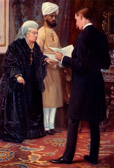 The Queen Listening to a Dispatch from the Front by Samuel Begg