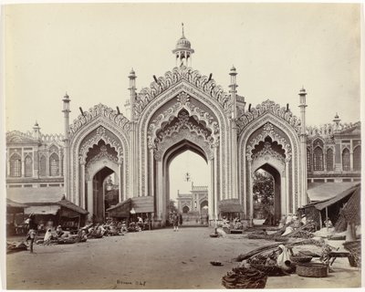 Gateway of the Hooseinabad Bazaar by Samuel Bourne (signed by artist)