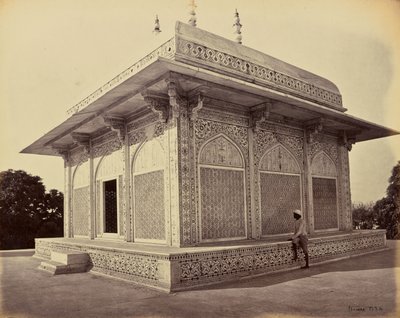 Agra; The Mausoleum of Prince Etmad-Dowlah, the Marble Cupola by Samuel Bourne