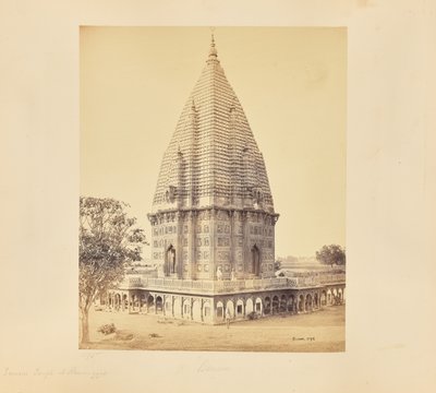 Benares; Sumeree Temple at Ramnuggur, Nearer View by Samuel Bourne