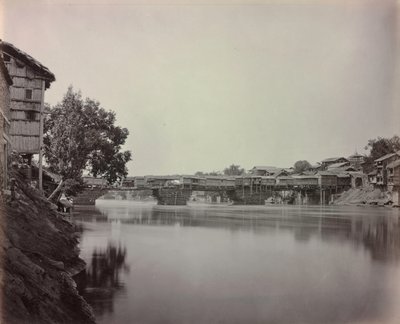 Bridge of Shops, Srinagar, Kashmir, 1864 by Samuel Bourne