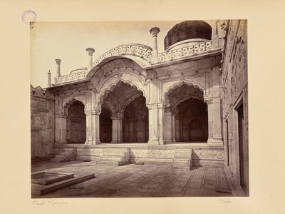 Delhi; The Palace, the Moti Masjid (Pearl Mosque) by Samuel Bourne