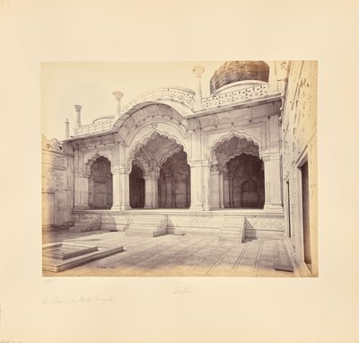 Delhi; The Palace, the Motee Musjid (Pearl Mosque) by Samuel Bourne