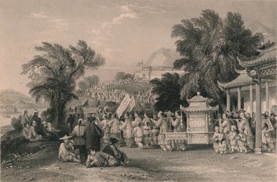 Marriage Procession at the Blue-cloud Creek, Chin-keang-foo by Samuel Bradshaw