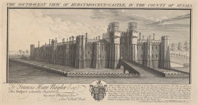 The Southwest View of Hertsmonceux Castle in the County of Sussex by Samuel Buck