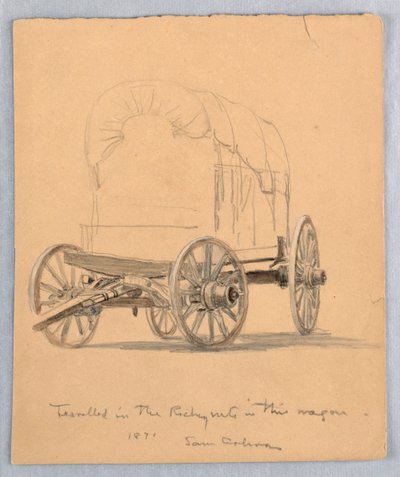 Study of Covered Wagons, 1871 by Samuel Colman