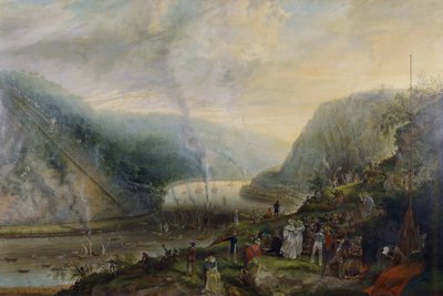 The Ceremony of Laying the Foundation Stone of the Clifton Suspension Bridge by Samuel Colman