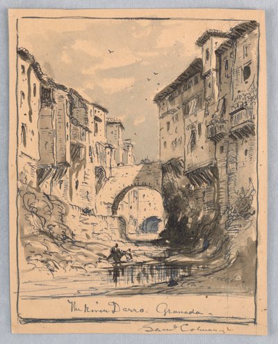 The River Darro, Granada by Samuel Colman