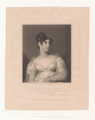 Portrait of Elizabeth Leveson-Gower (Elizabeth Countess Grovenor) by Samuel Cousins