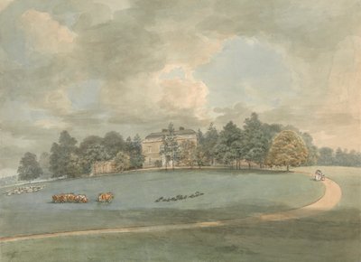 A Country House with Figures on the Drive by Samuel Davis