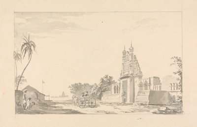 Carriage Outside a Ruined Gateway by Samuel Davis