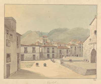Funchal, Madeira: A Square with a Church by Samuel Davis