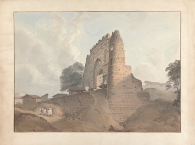 Gate of the Old Fort at Old Benares by Samuel Davis
