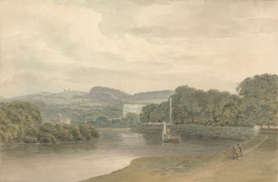 River Scene with an Unidentified Country House by Samuel Davis