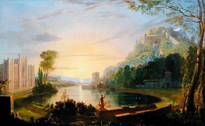 Allegorical Landscape Showing New York University, Washington Square, New York by Samuel Finley Breese Morse
