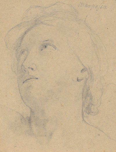 Study for The Judgment of Jupiter (Marpessa, head) by Samuel Finley Breese Morse