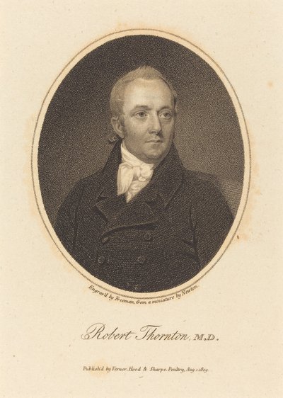 Robert Thornton, M.D. by Samuel Freeman after William John Newton