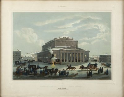The Saint Petersburg Imperial Bolshoi Kamenny Theatre, End 1840s by Samuel Friedrich Diez