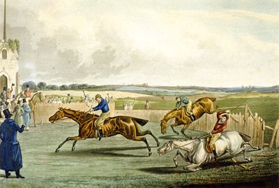 Forth Mile, from Steeplechasing (engraved by Charles Hunt) by Samuel Henry (after) Alken