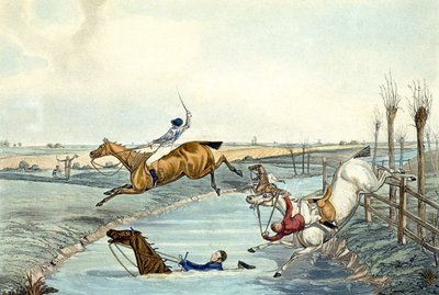 Second Mile, from Steeplechasing (engraved by Charles Hunt) by Samuel Henry (after) Alken