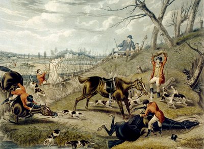 The Grand Leicestershire Fox Hunt, plate 4 by Samuel Henry (after) Alken